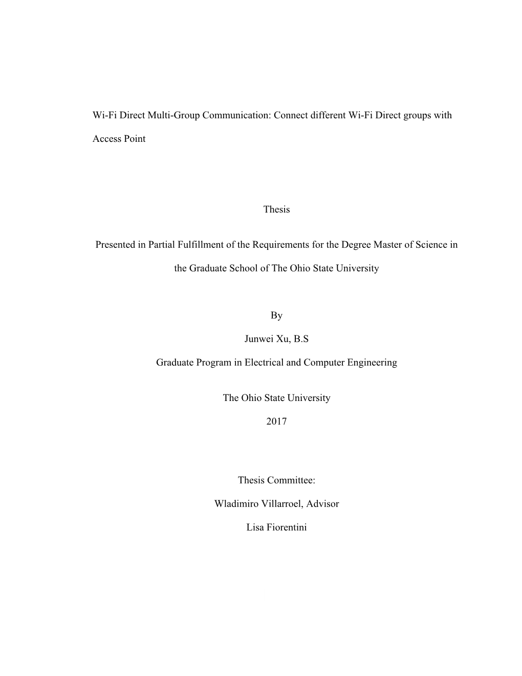 1 Wi-Fi Direct Multi-Group Communication