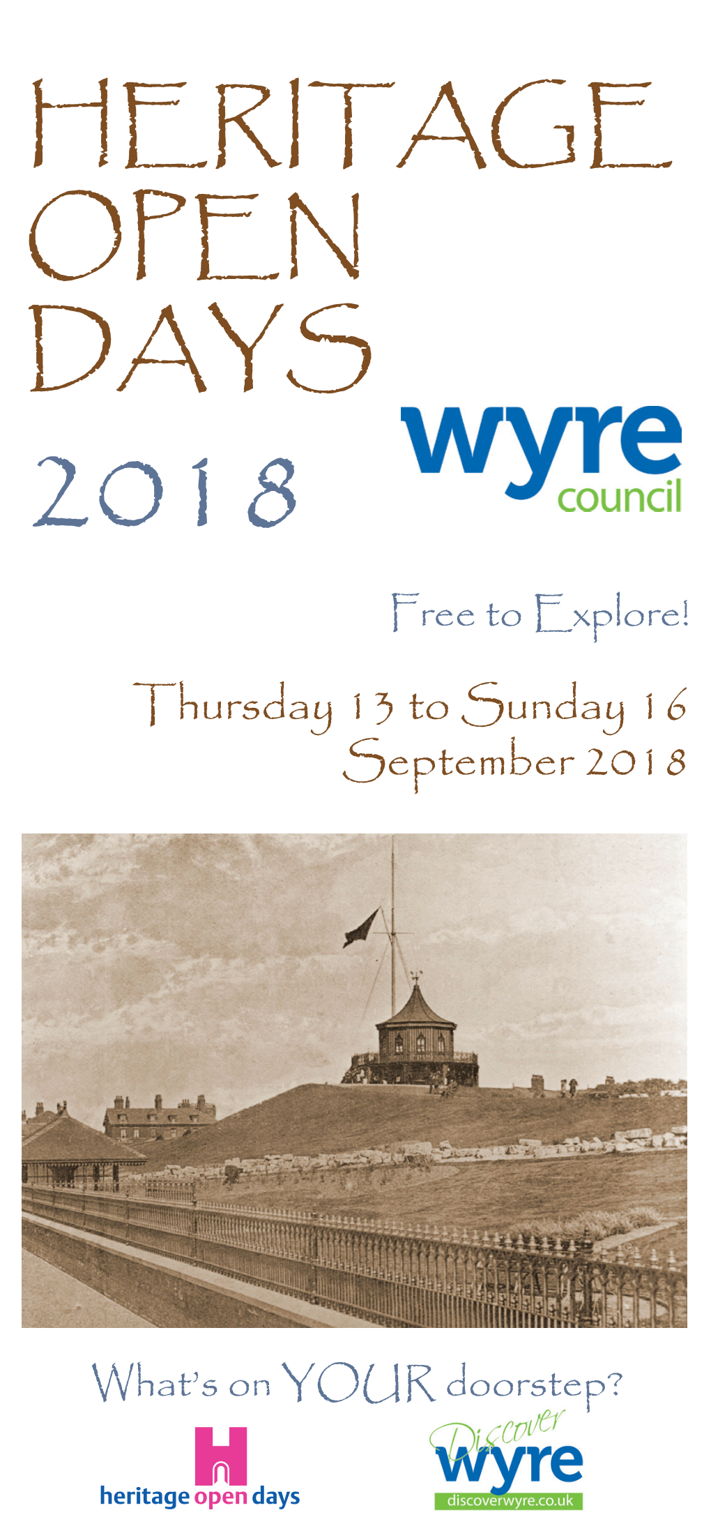 HERITAGE OPEN DAYS 2018 Free to Explore!