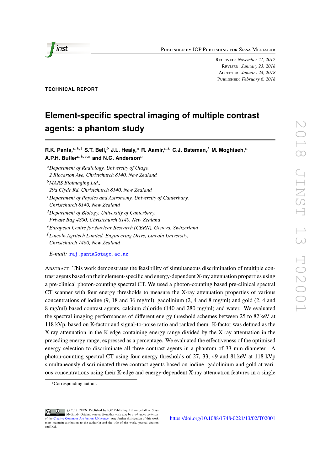 Element-Specific Spectral Imaging of Multiple Contrast Agents: a Phantom