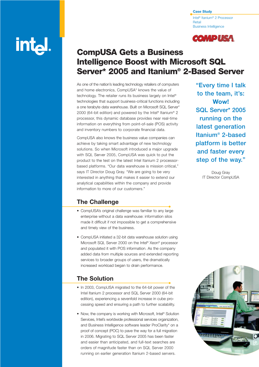 Compusa Gets a Business Intelligence Boost with Microsoft SQL Server* 2005 and Itanium® 2-Based Server