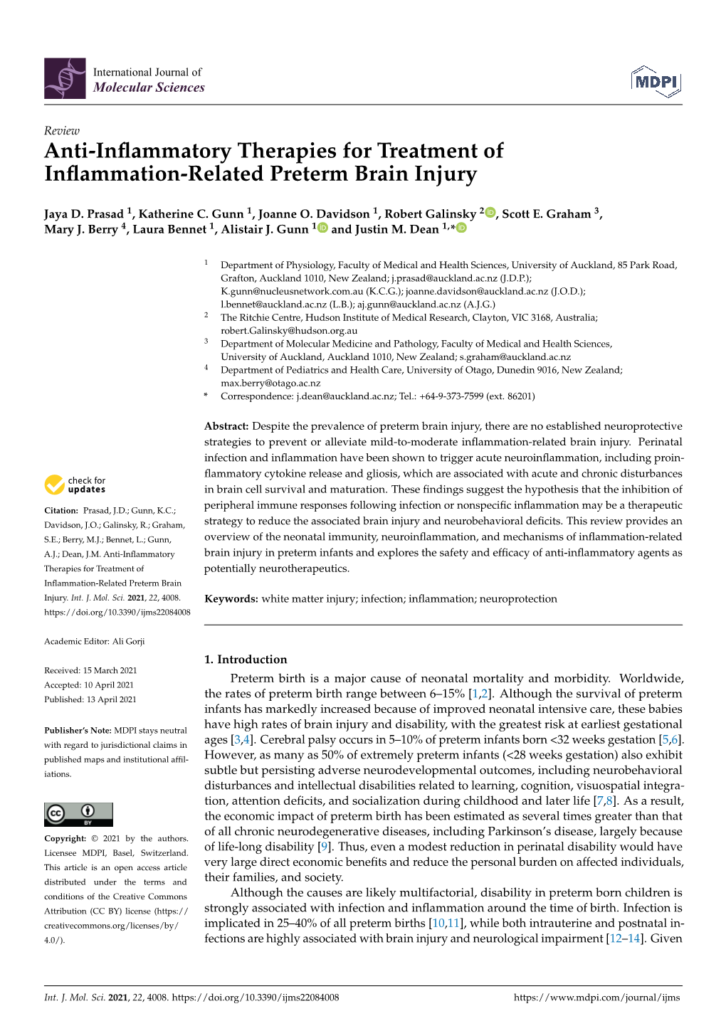 Anti-Inflammatory Therapies for Treatment of Inflammation-Related