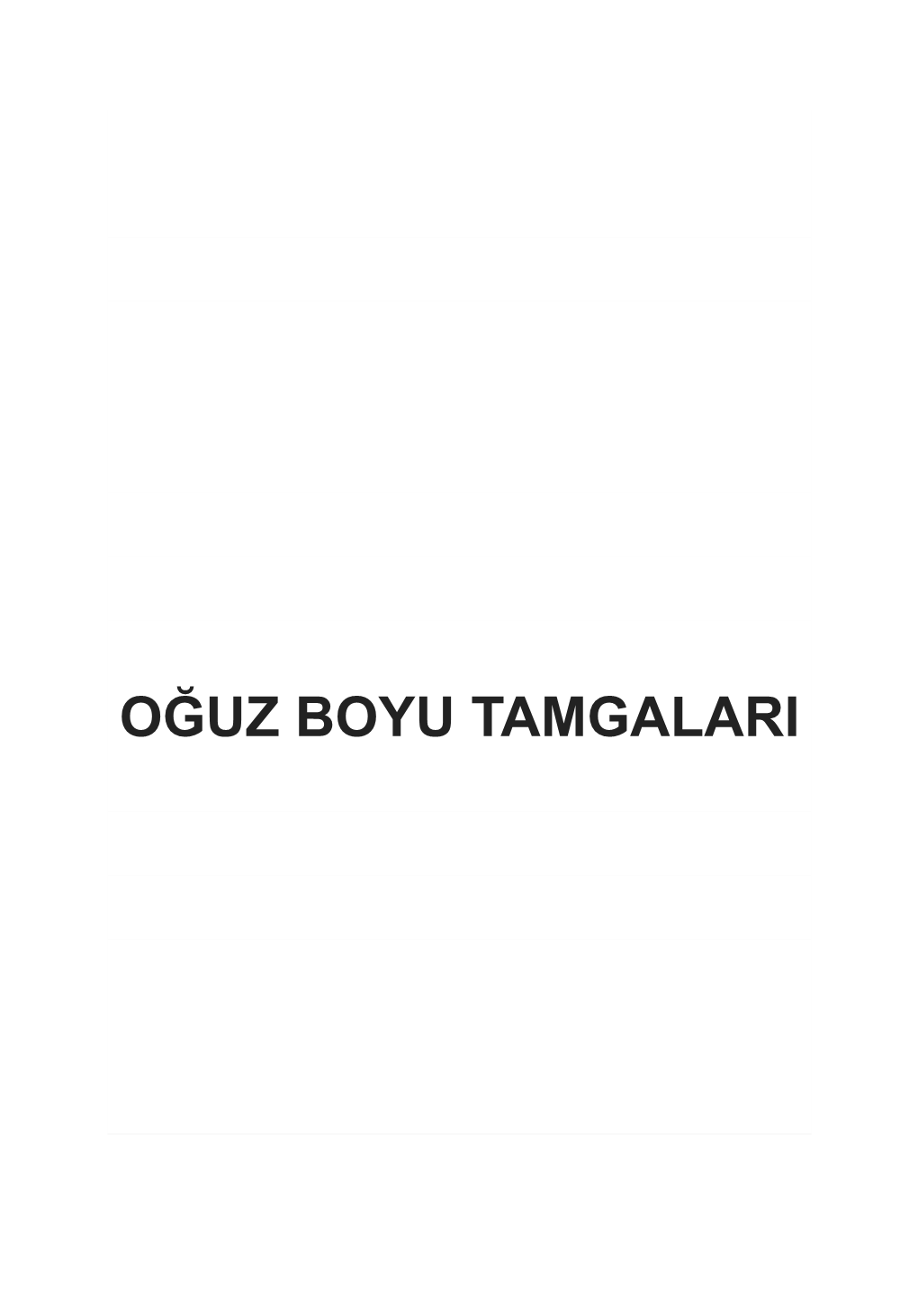 Oğuz Boyu Tamgalari