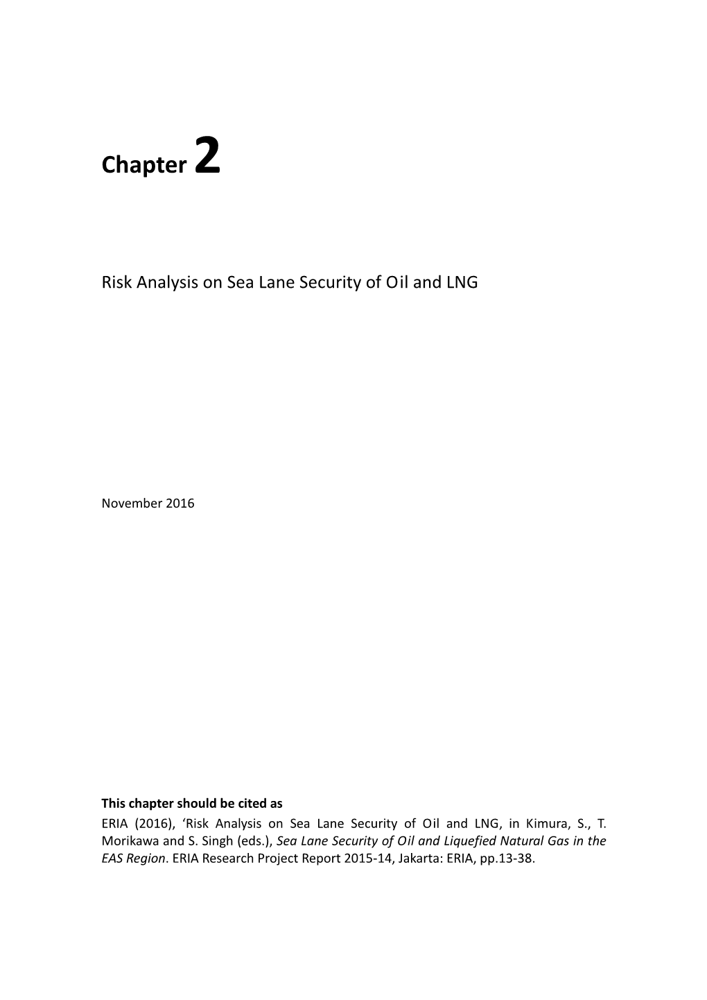 Chapter 2 Risk Analysis on Sea Lane Security of Oil And