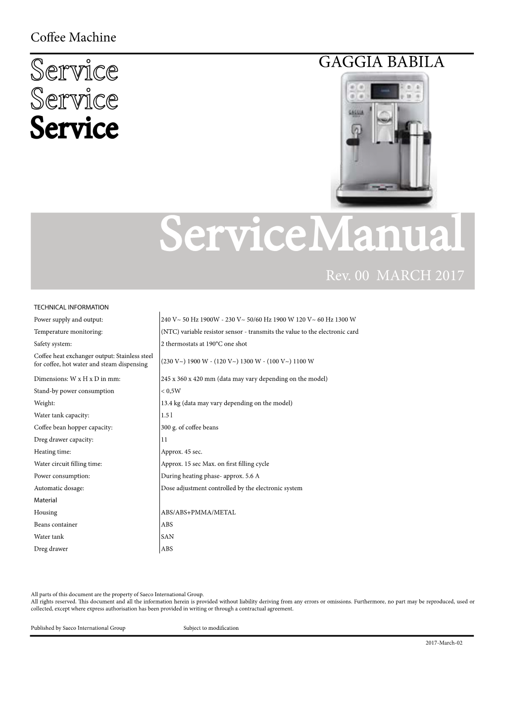 Servicemanual Rev