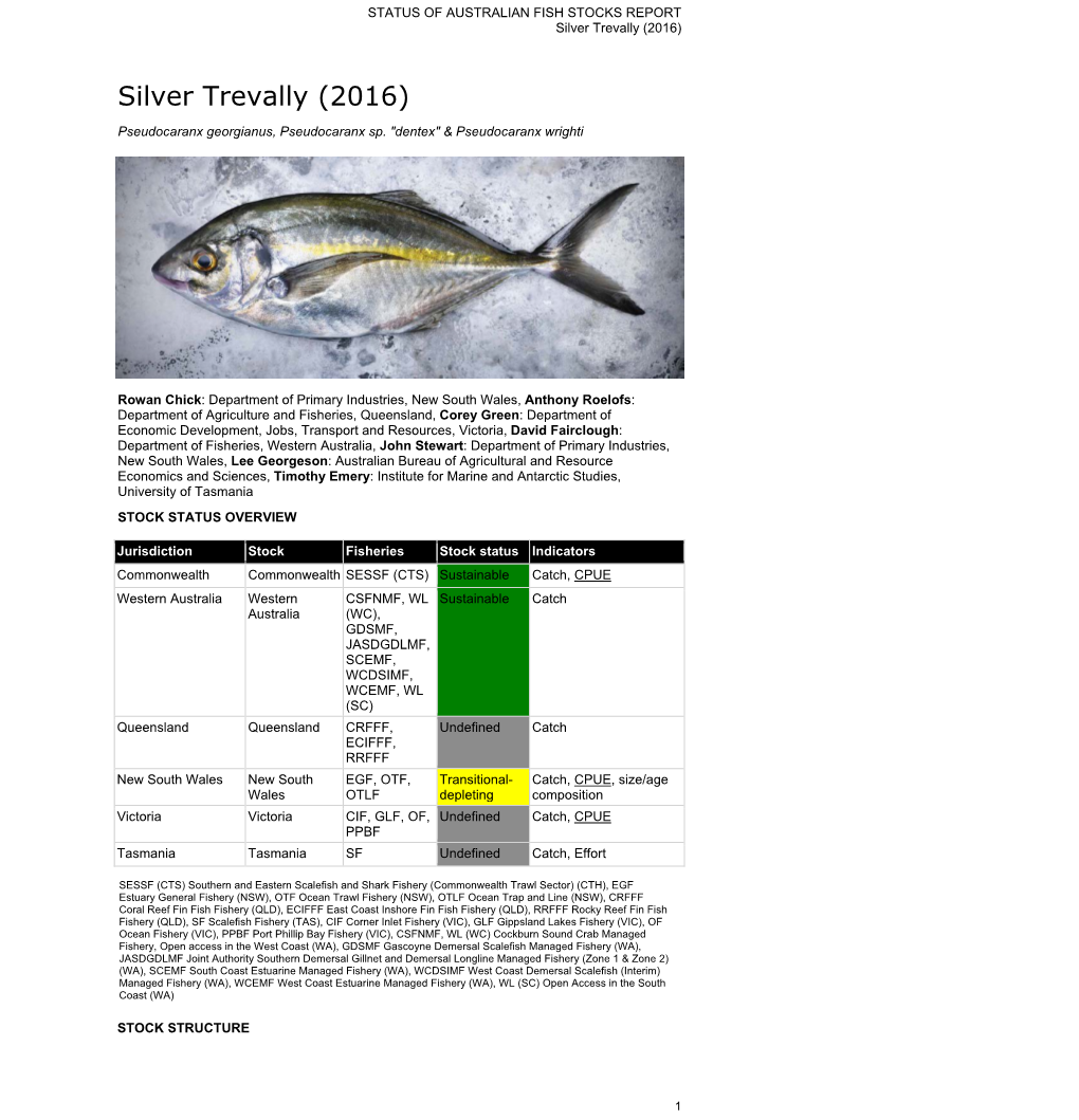 Silver Trevally (2016)