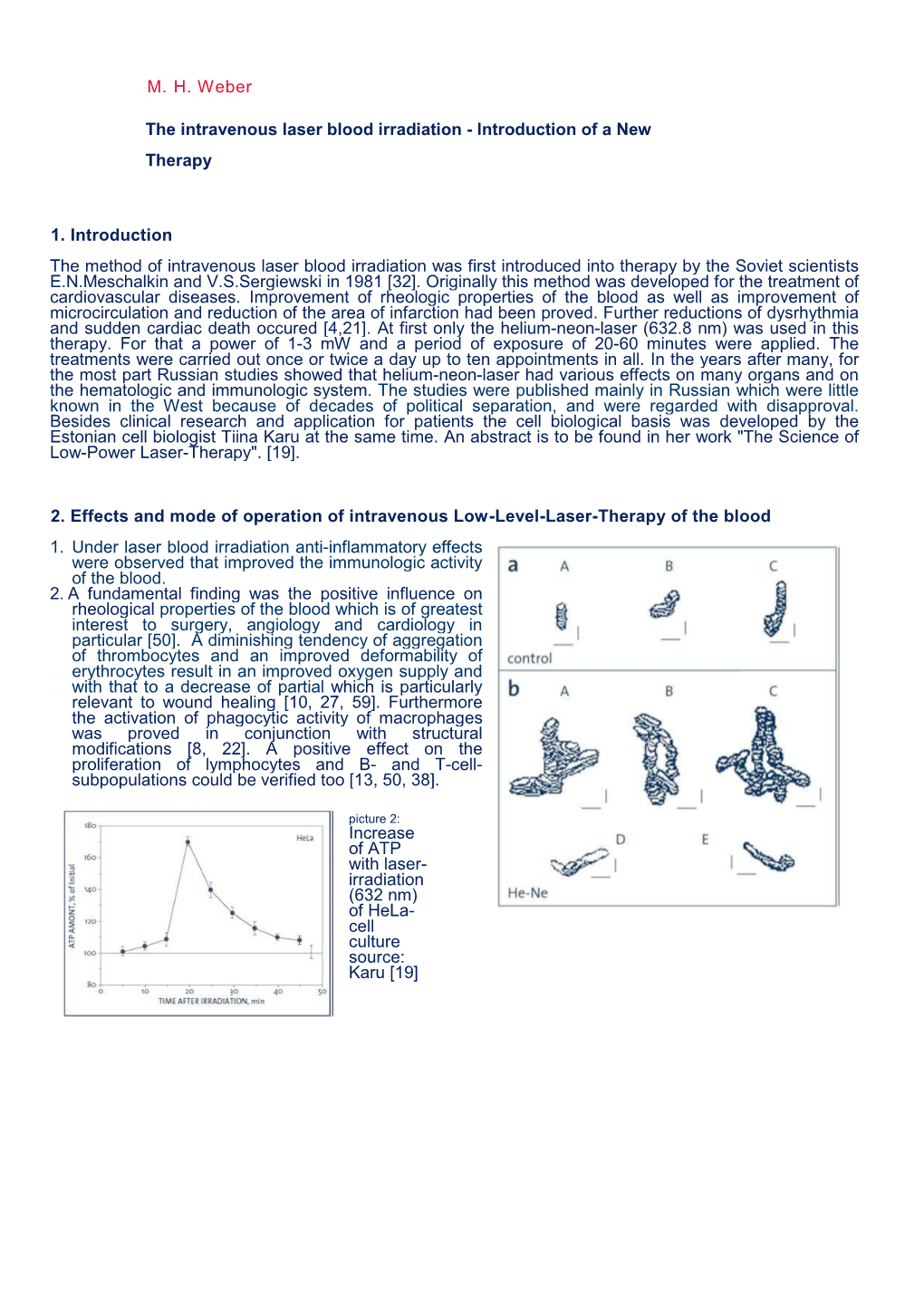 The Intravenous Laser Blood Irradiation - Introduction of a New Therapy