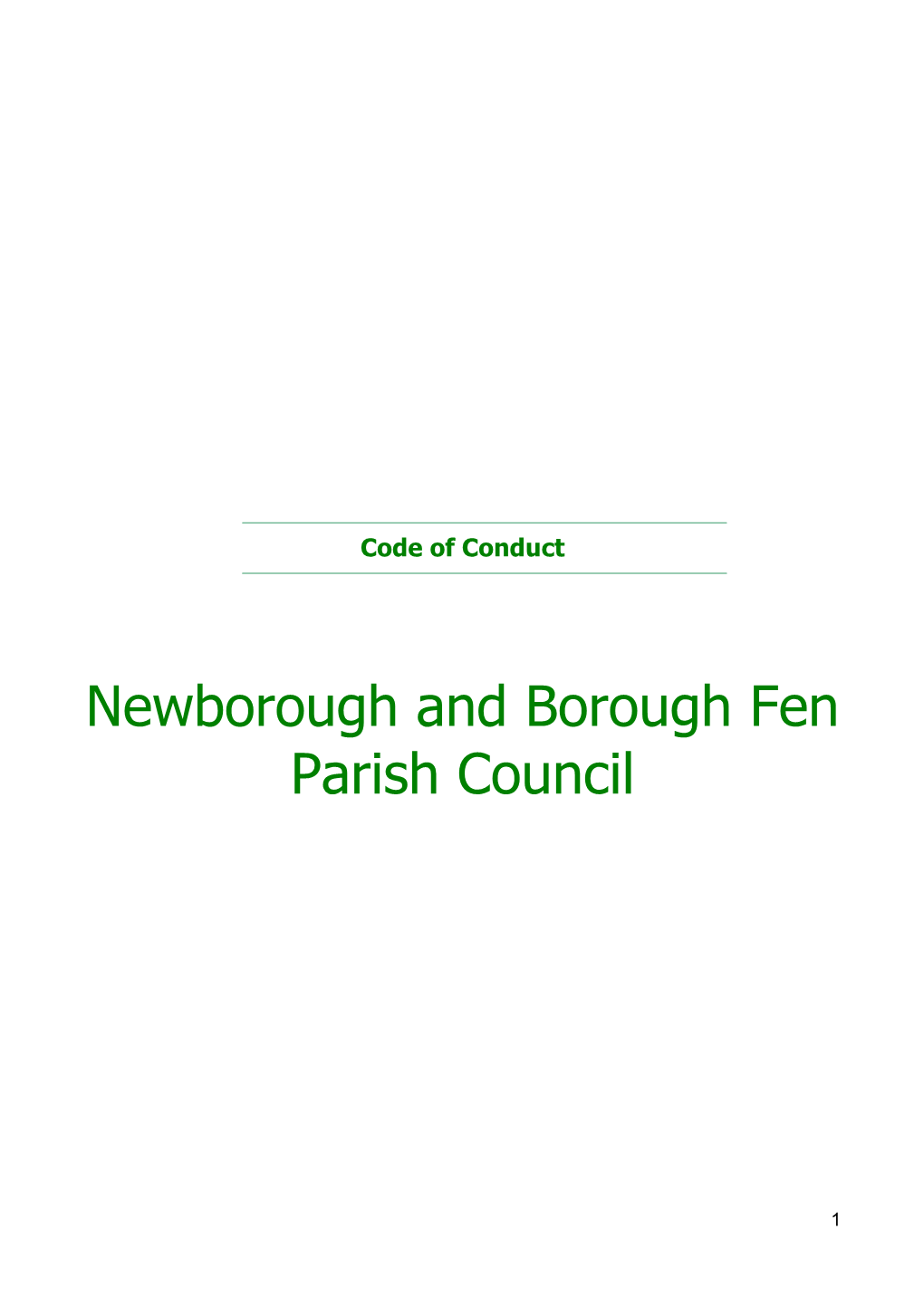 Code of Conduct of Cambridgeshire County Council