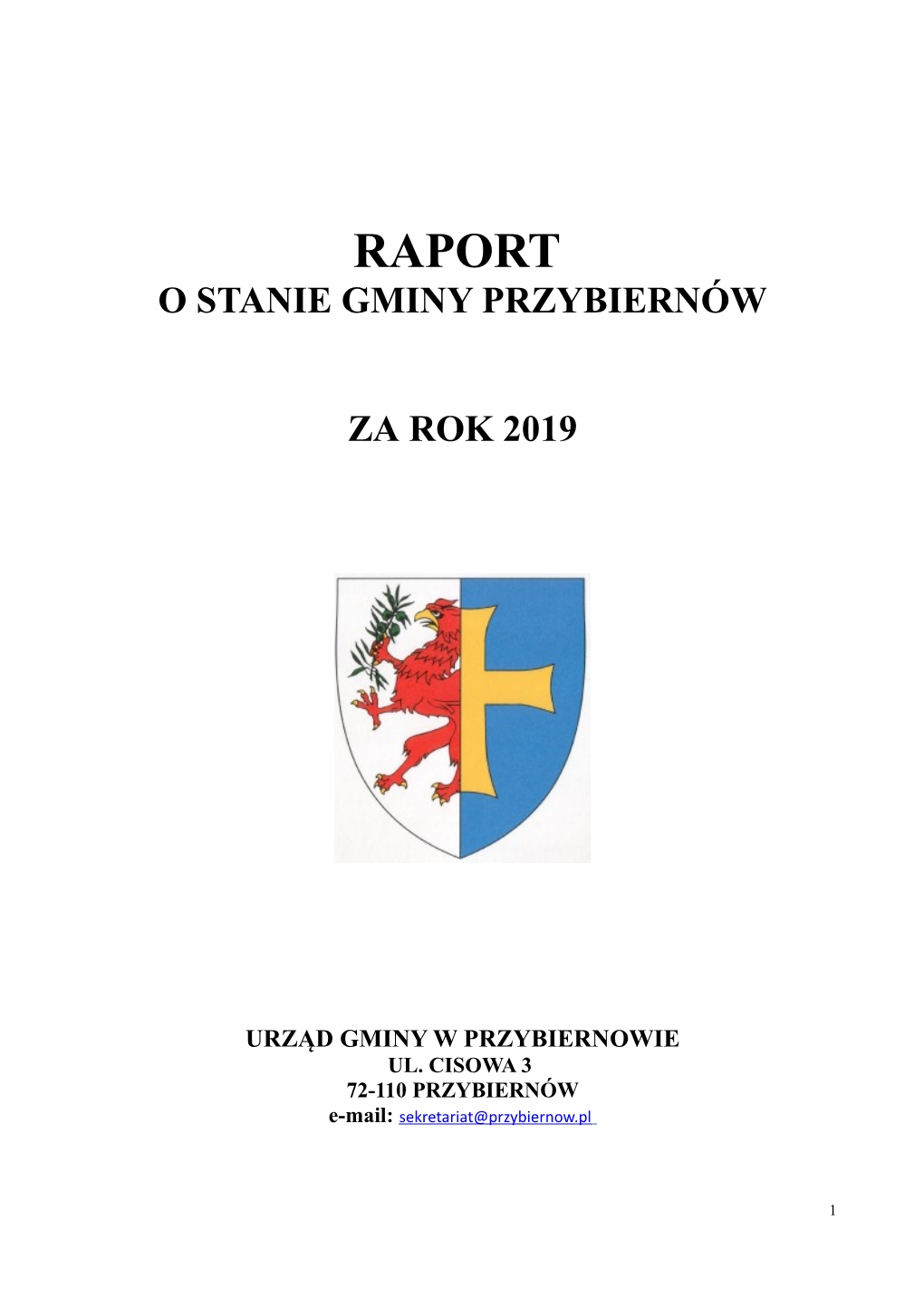 Raport O Stanie Gminy Przybiernów Za Rok 2019