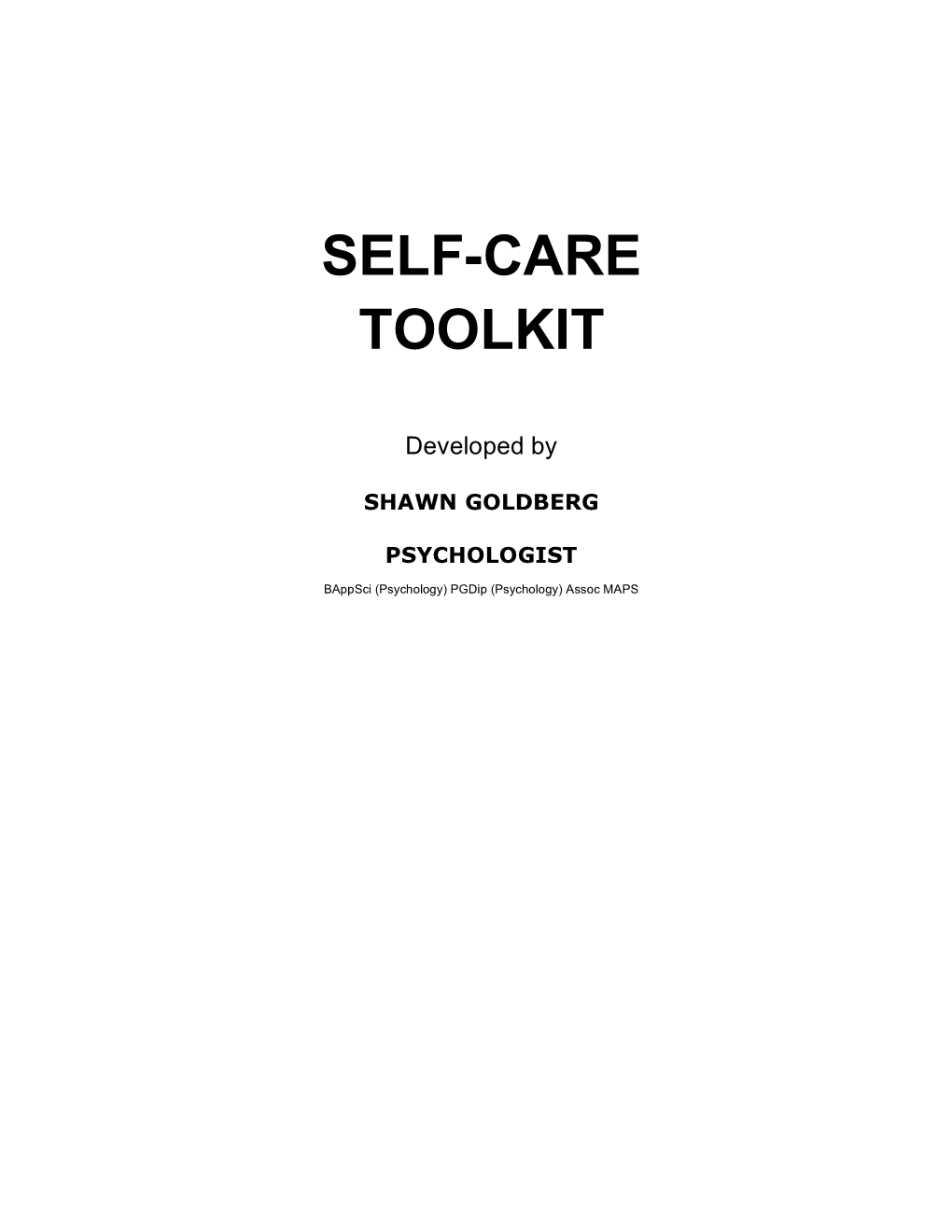 Self-Care Toolkit