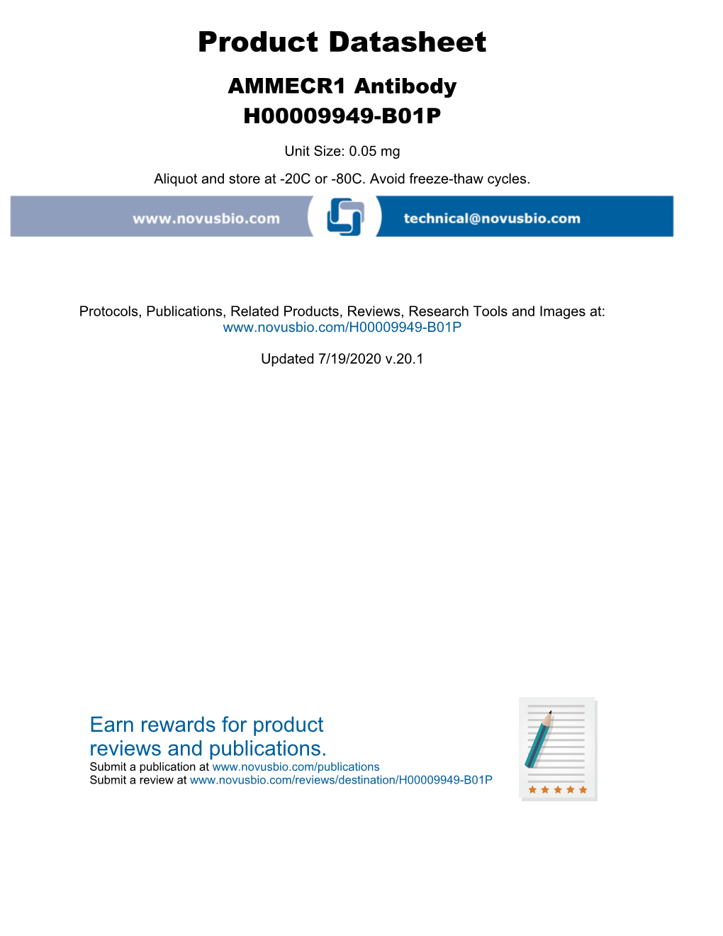 Product Datasheet AMMECR1 Antibody