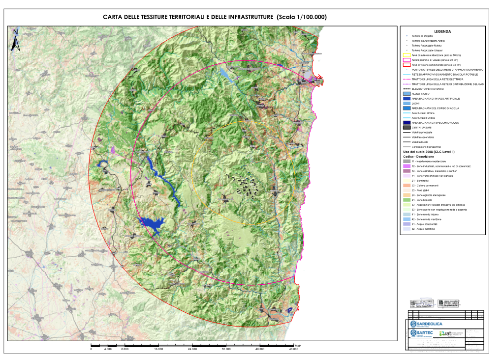 CARTA DELLE TESSITURE TERRITORIALI E DELLE INFRASTRUTTURE (Scala 1/100.000)