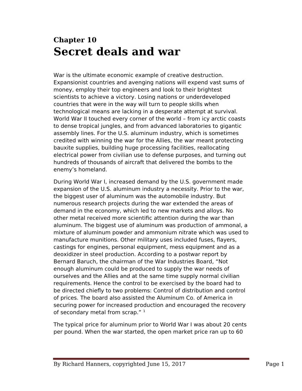 Chapter 10 – Secret Deals And