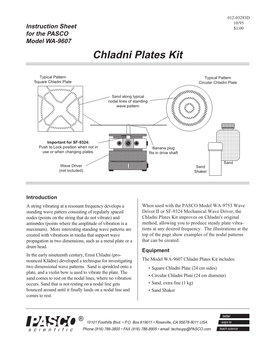 Chladni Plates Kit