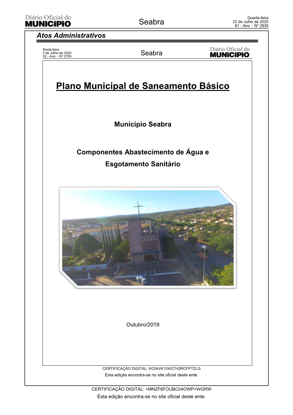 Plano Municipal De Saneamento Básico