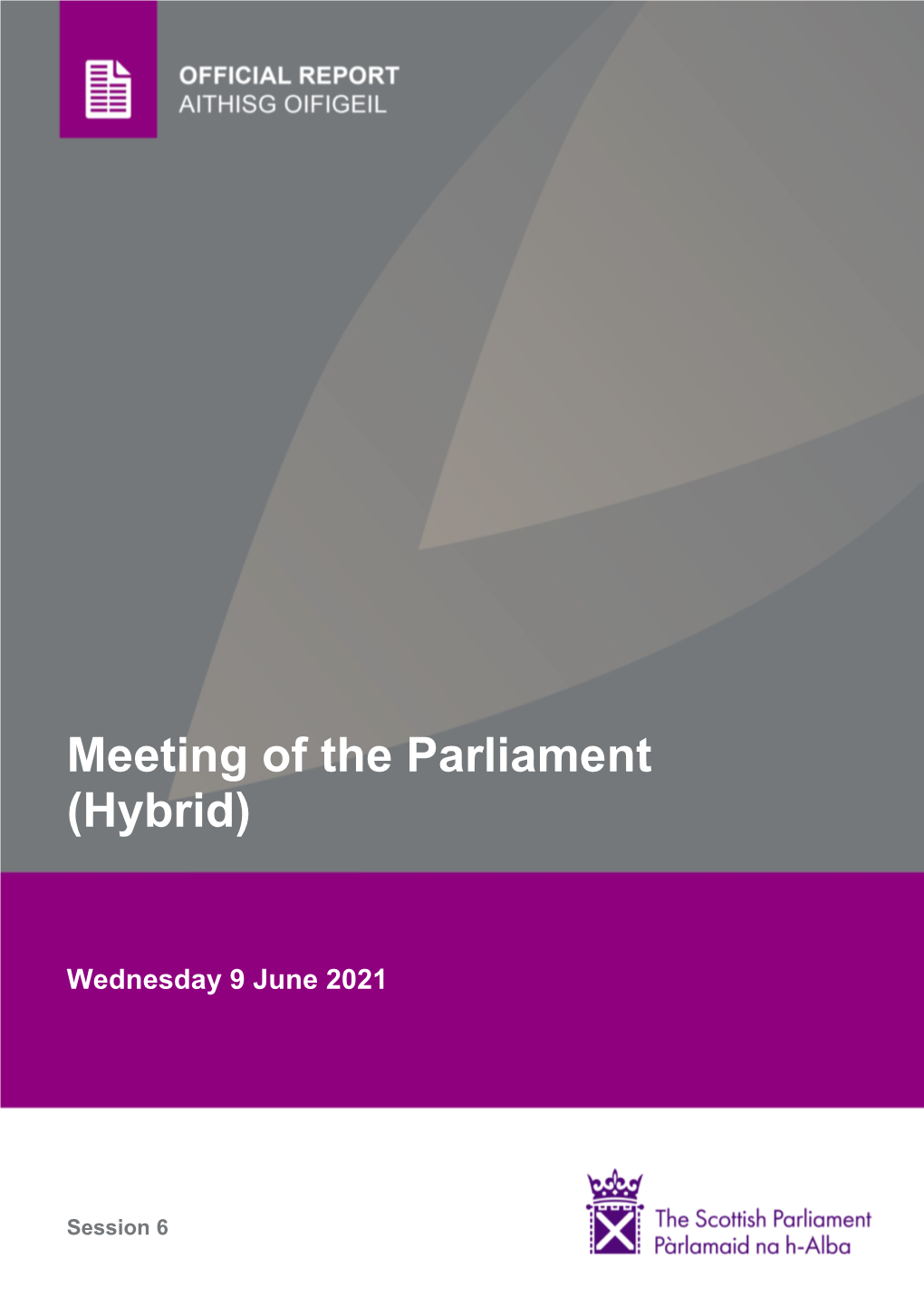 Official Report, 2 June 2021; C 19.] 16:09 Well, It Is Time for the Scottish Government to Put Sharon Dowey (South Scotland) (Con): I Its Money Where Its Mouth Is