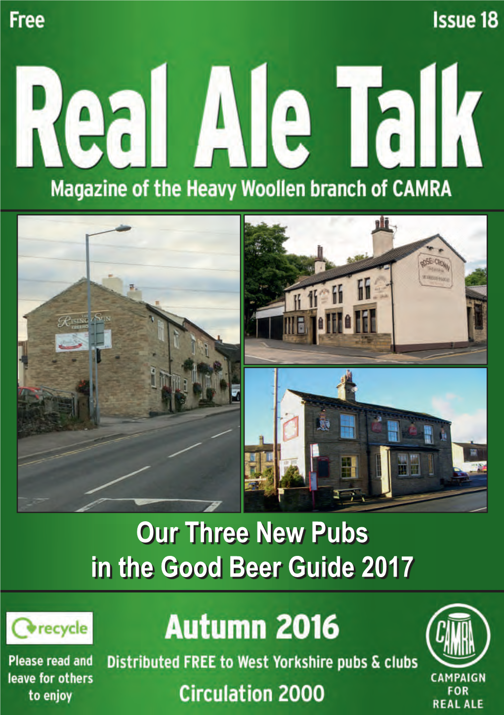 Our Three New Pubs in the Good Beer Guide 2017