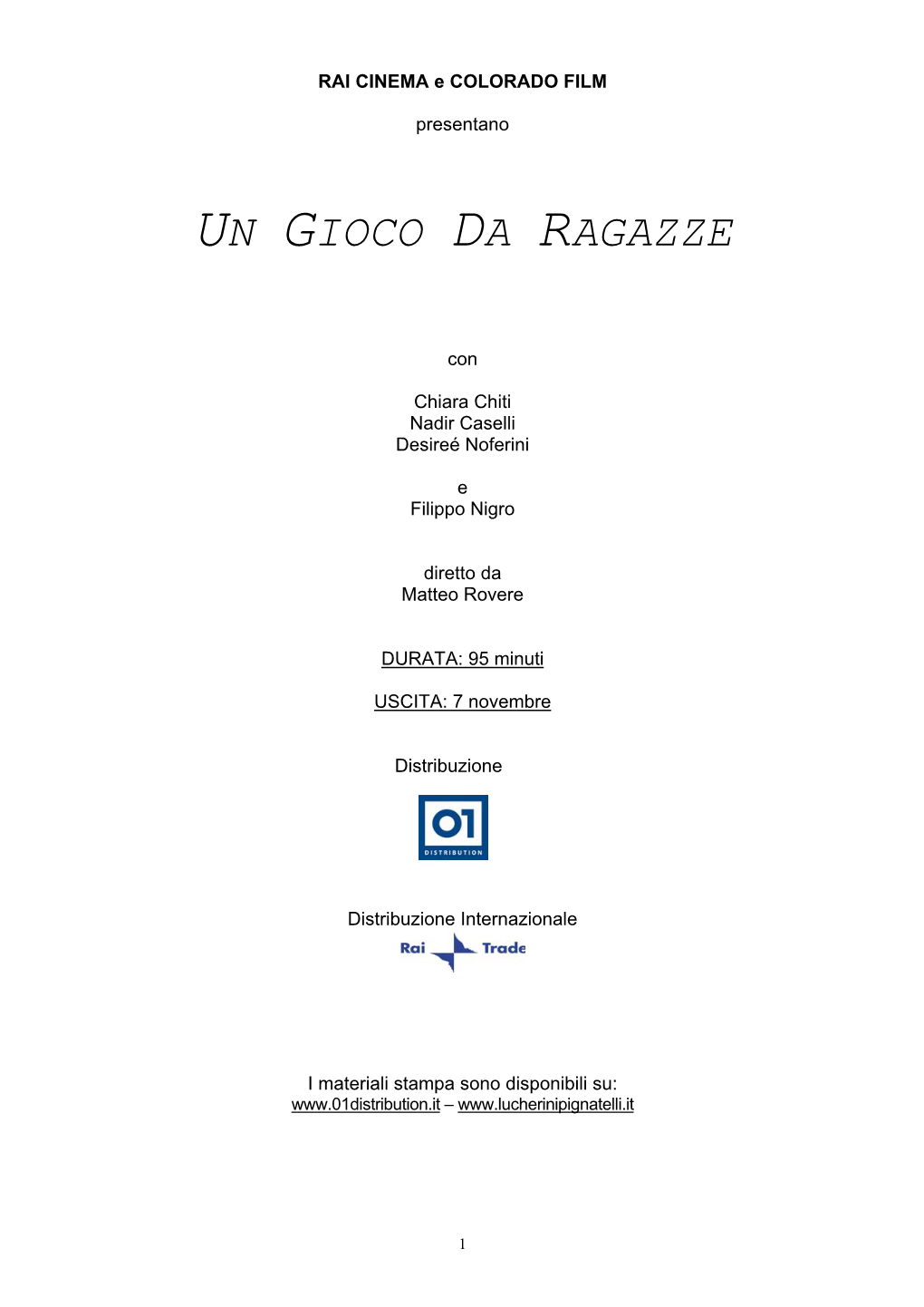 Un Gioco Da Ragazze