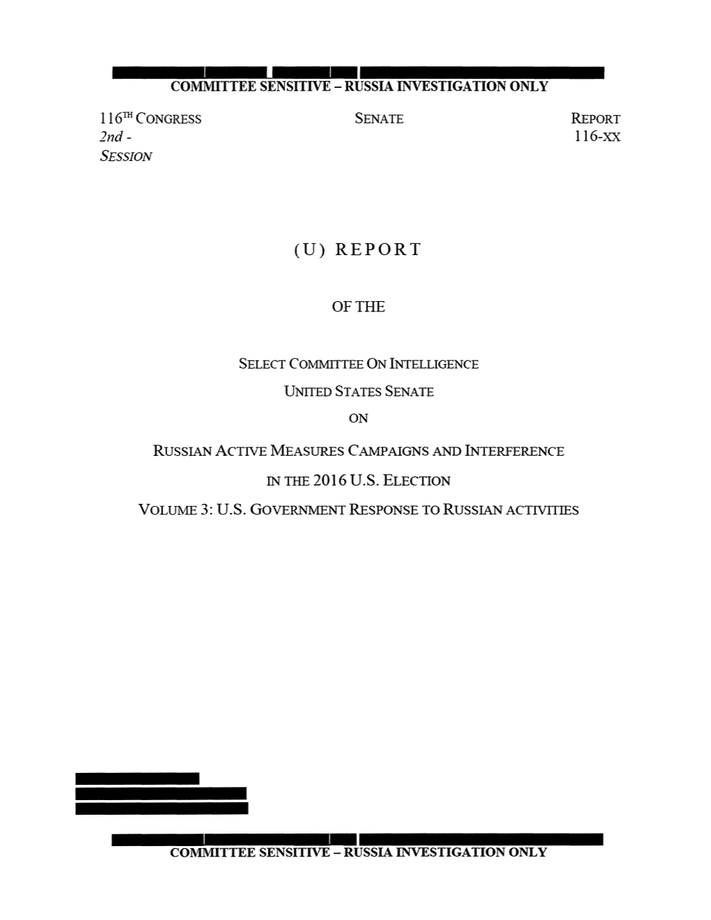 SSCI Report on Russian Active Measures Campaigns And