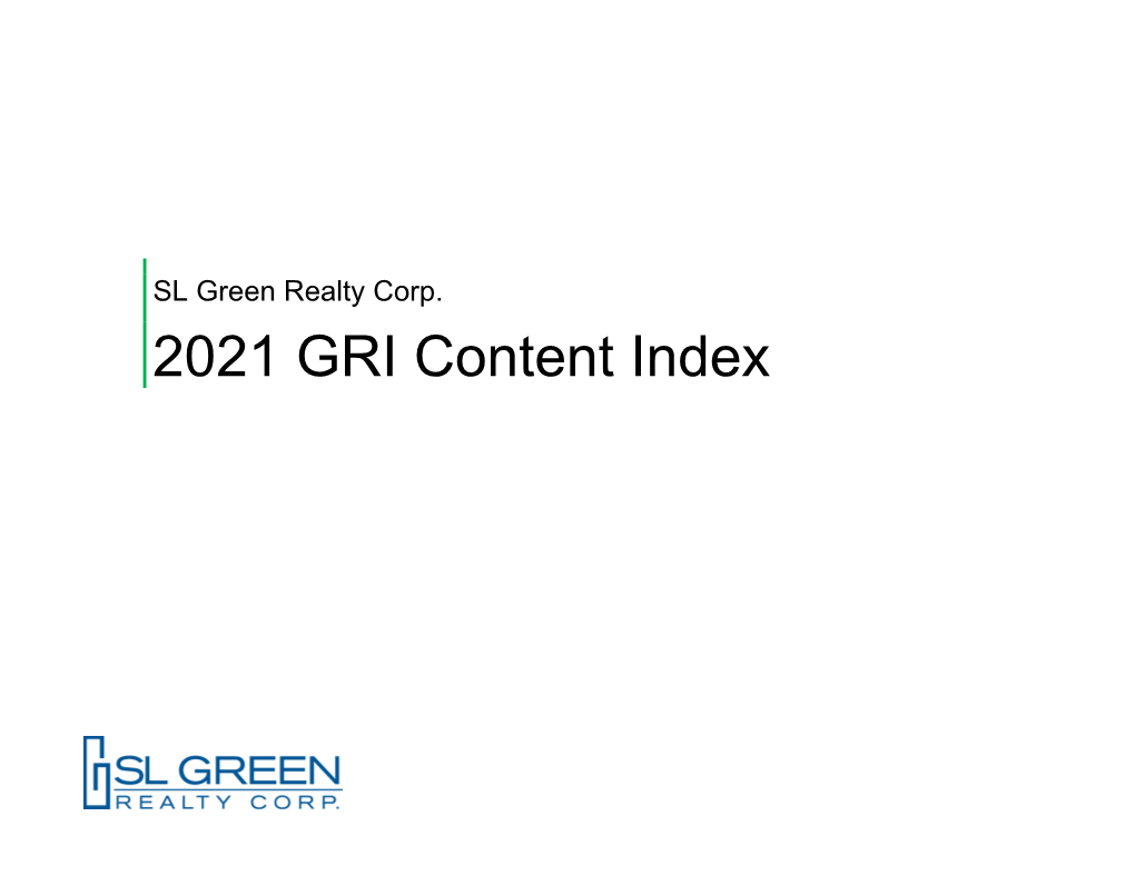 2021 GRI Content Index