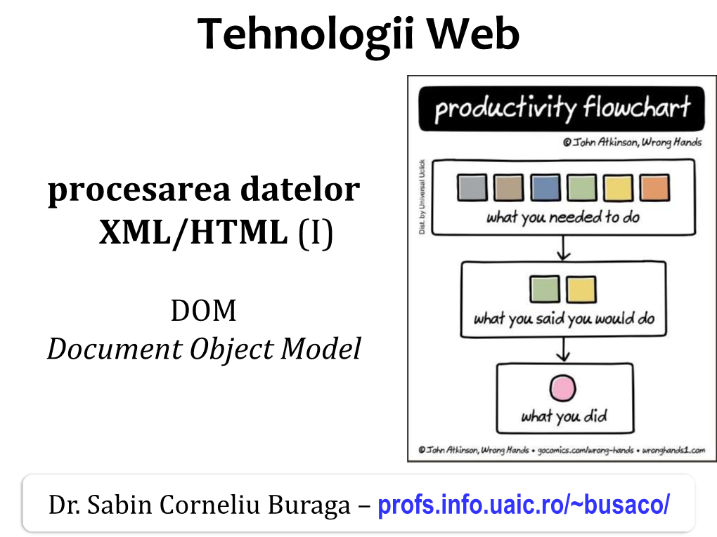 Procesarea Datelor XML & HTML. Document Object Model