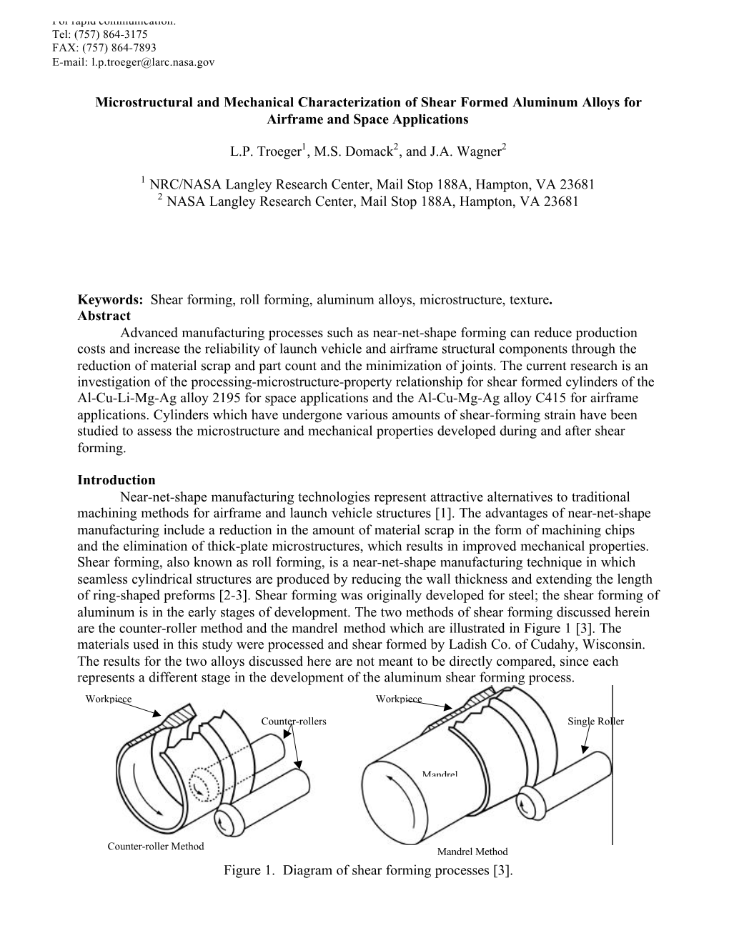 Microstructural and Mechanical Characterization of Shear Formed Aluminum Alloys for Airframe and Space Applications