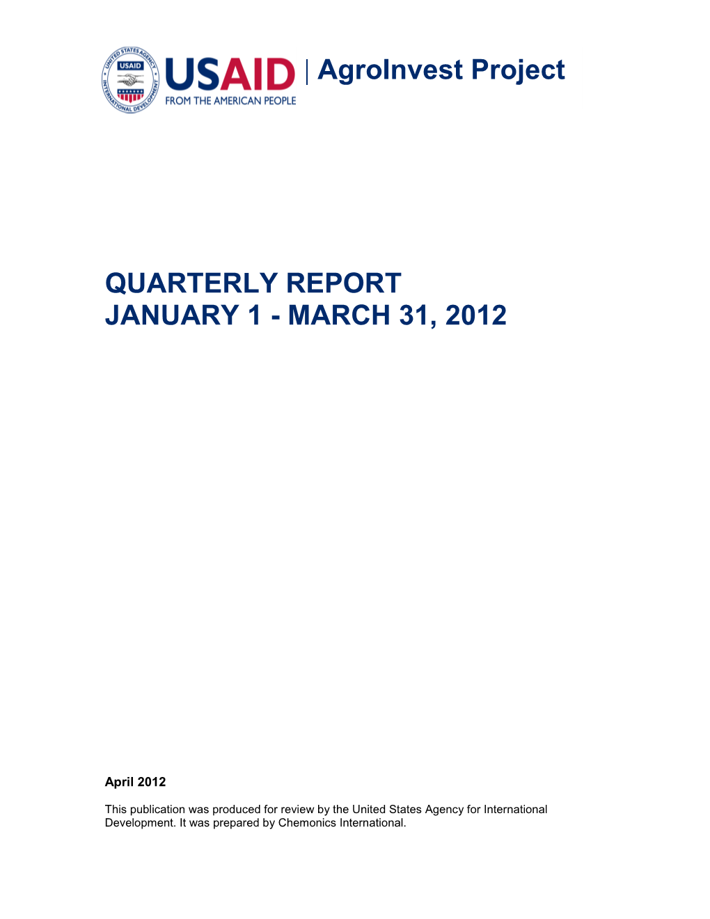 Agroinvest Quarterly Report