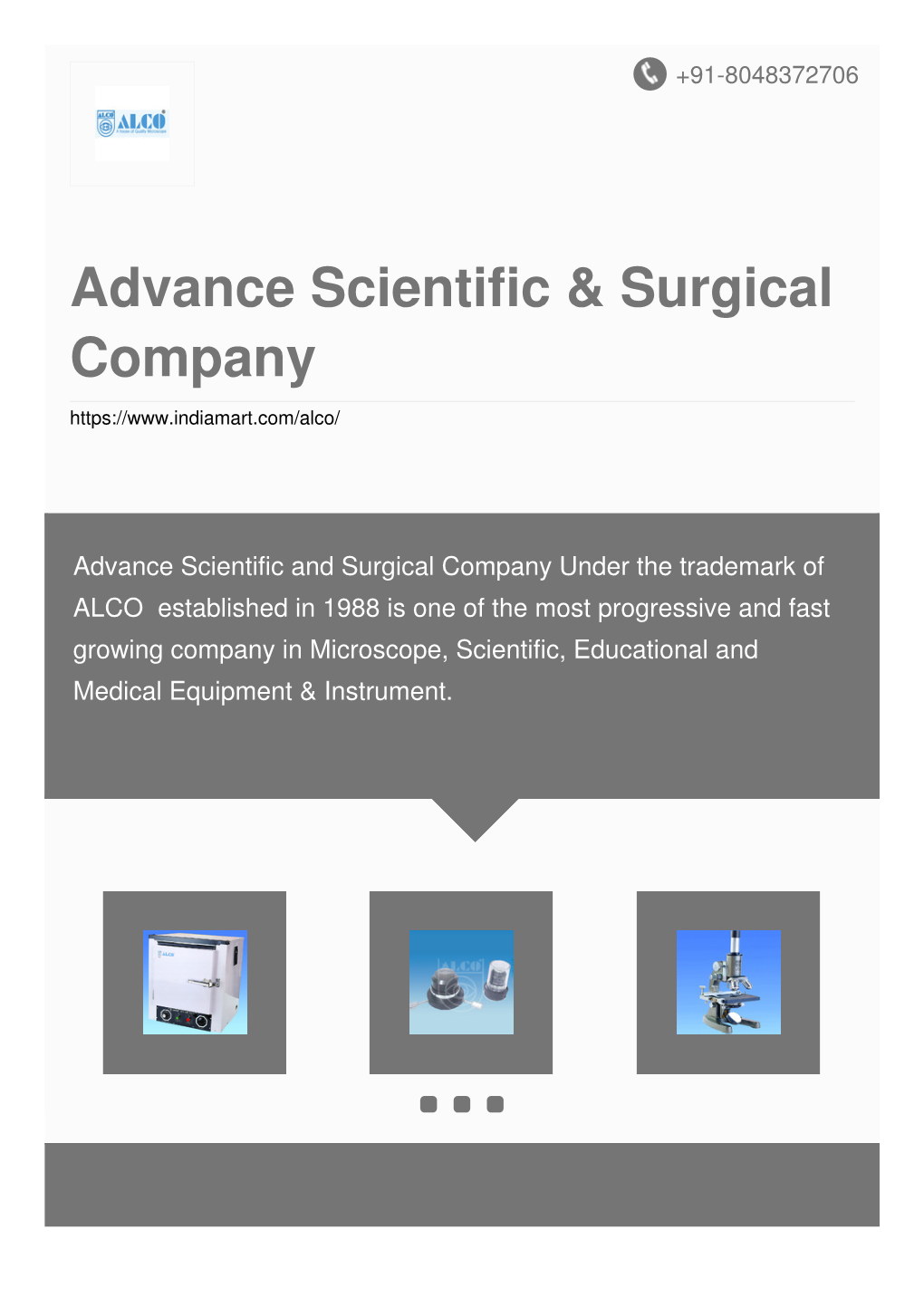 Advance Scientific & Surgical Company