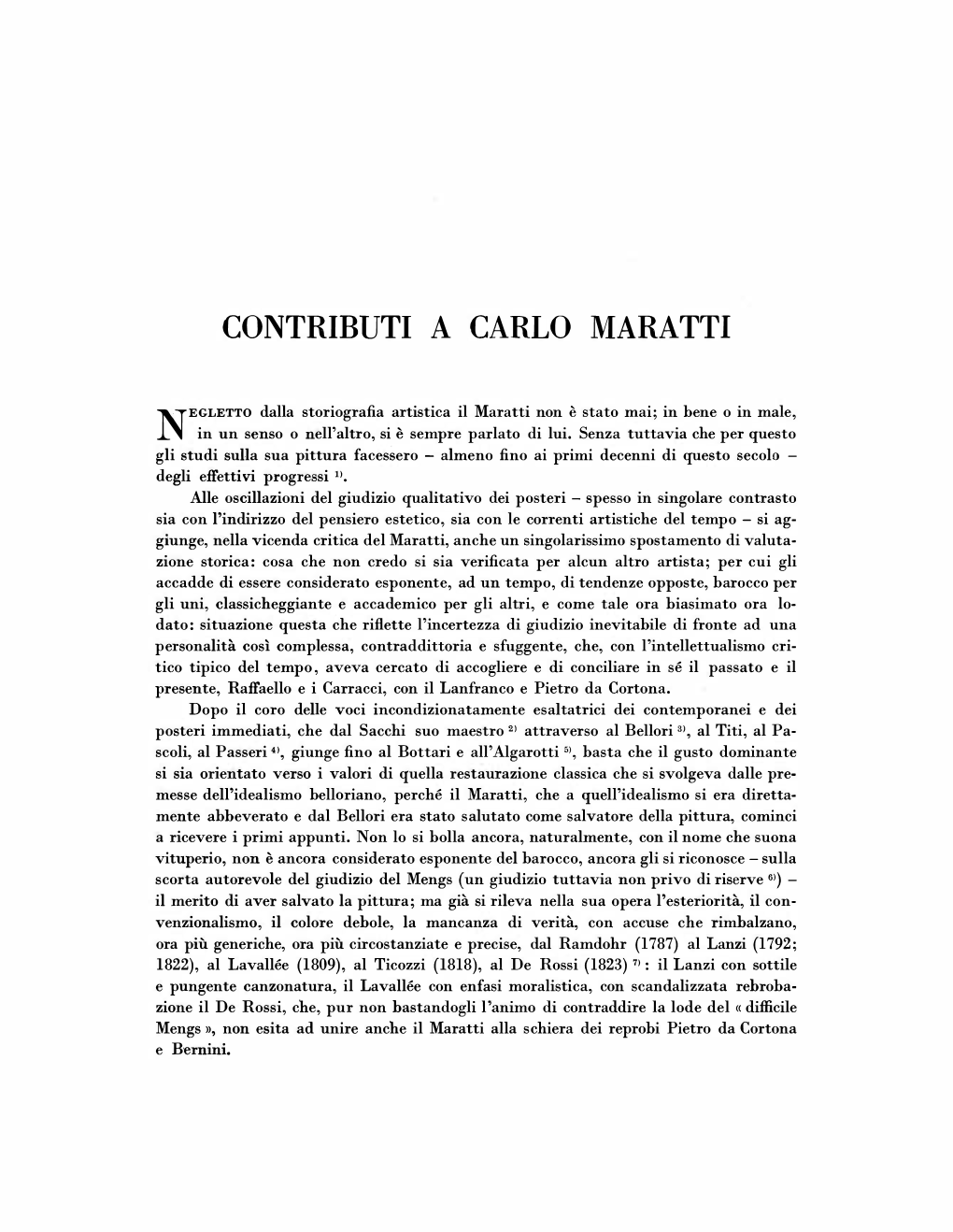 Amalia Mezzetti, Contributi a Carlo Maratti