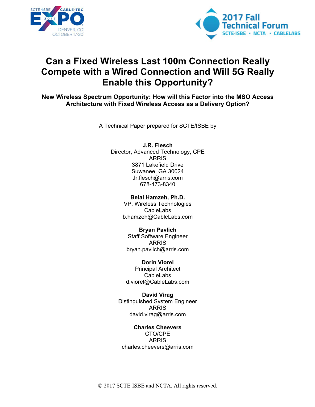 Can a Fixed Wireless Last 100M Connection Really Compete with A