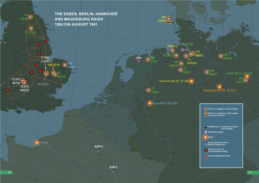 THE ESSEN, BERLIN, HANNOVER and MAGDEBURG RAIDS 12Th/13Th AUGUST 1941