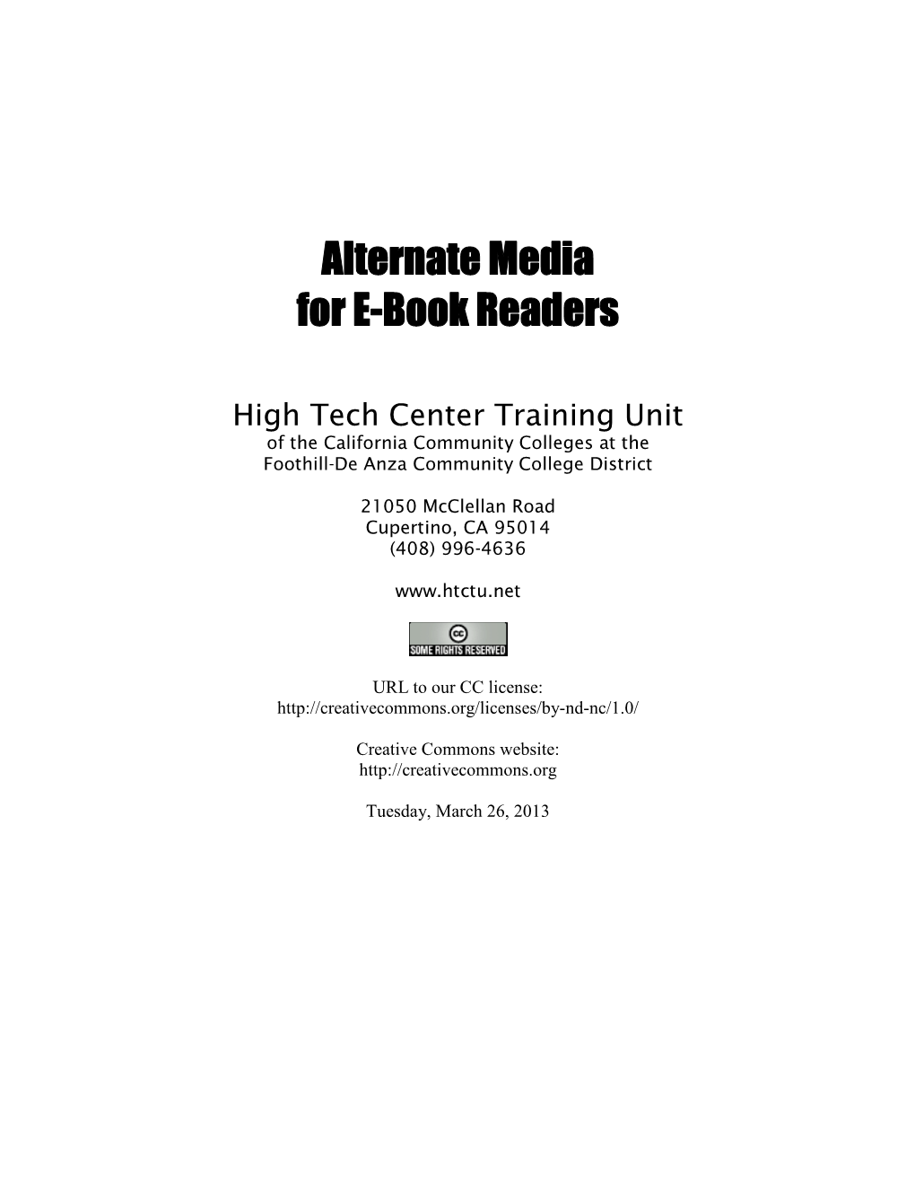 Alt. Media Ebook Rea