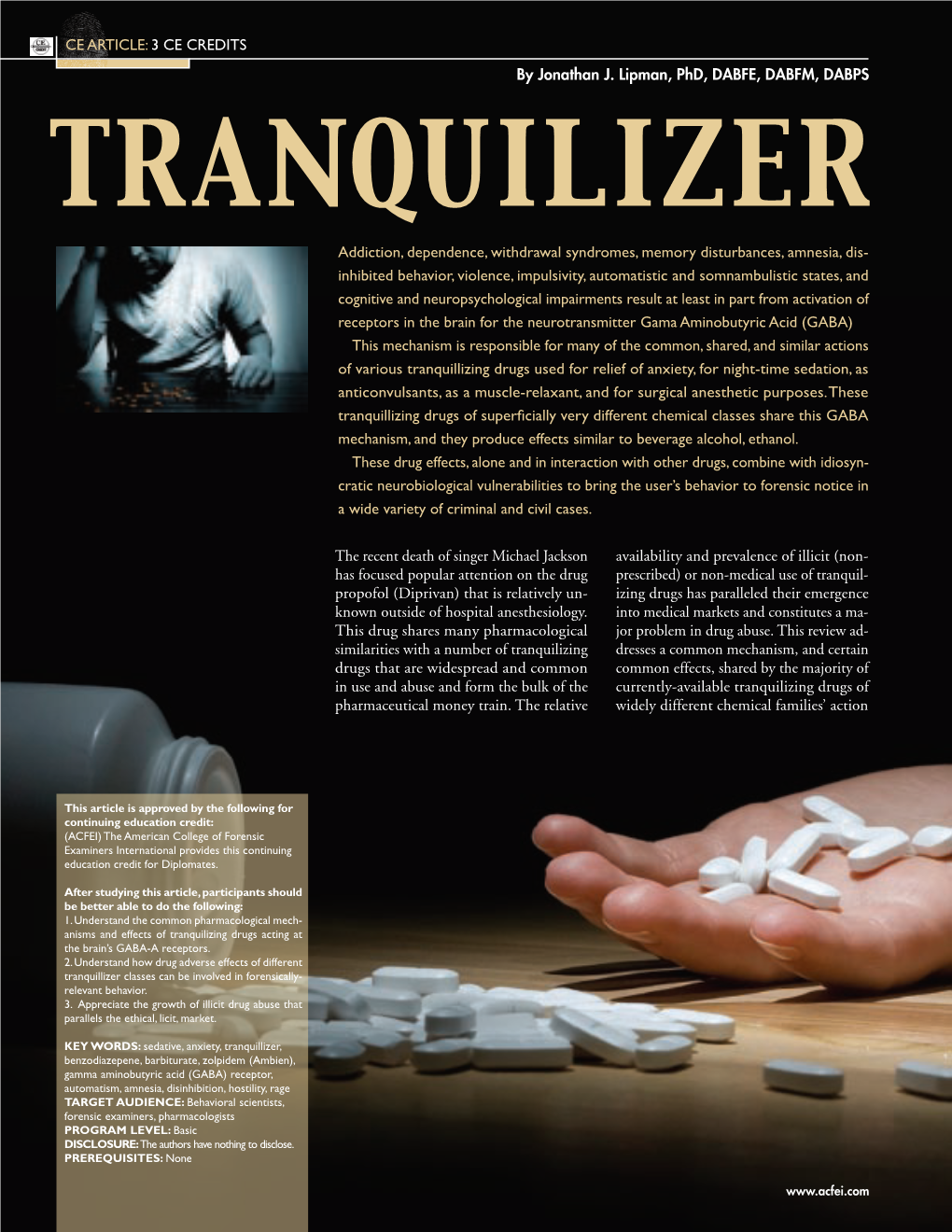 Tranquilizer Drug Forensics