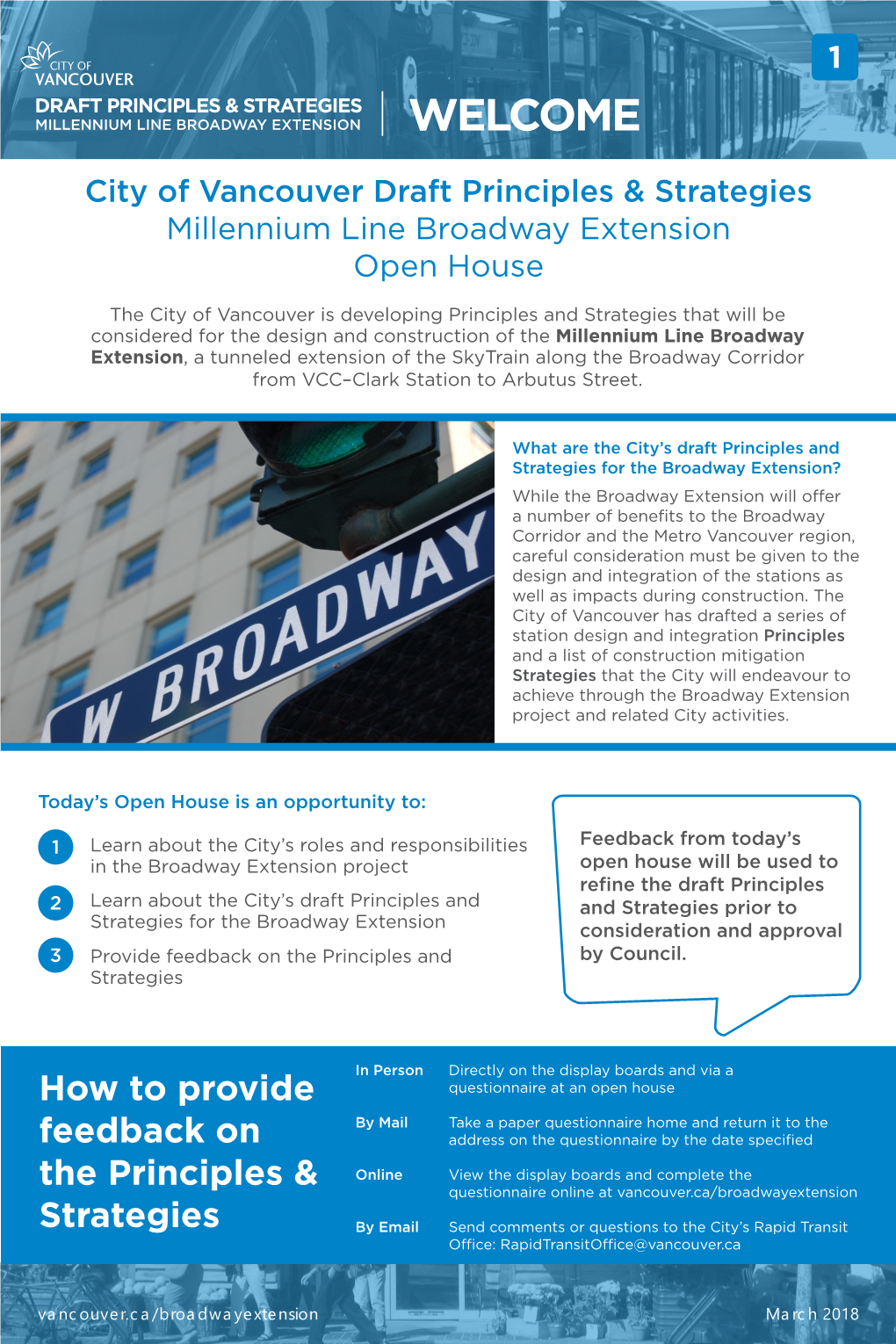 Millennium Line Broadway Extension | Open House Info Boards