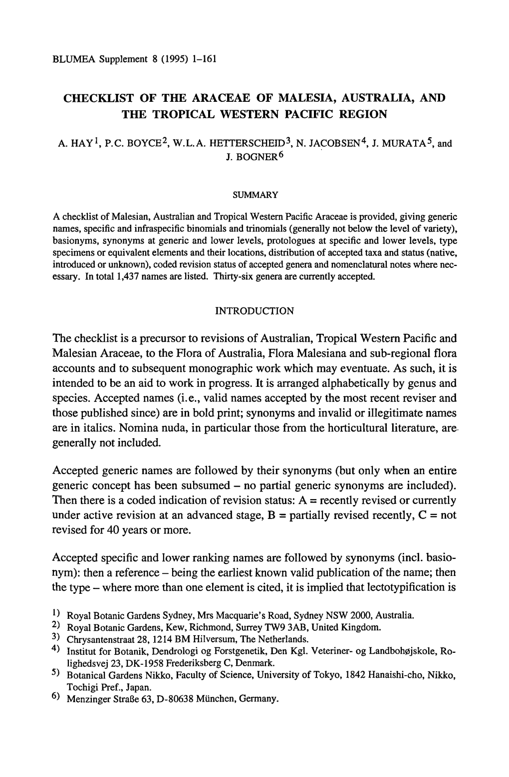 Incl. Basio- Implied That Lectotypification Is Sub-Regional Flora Subsequ