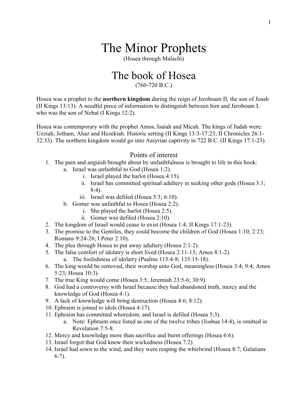 The Minor Prophets