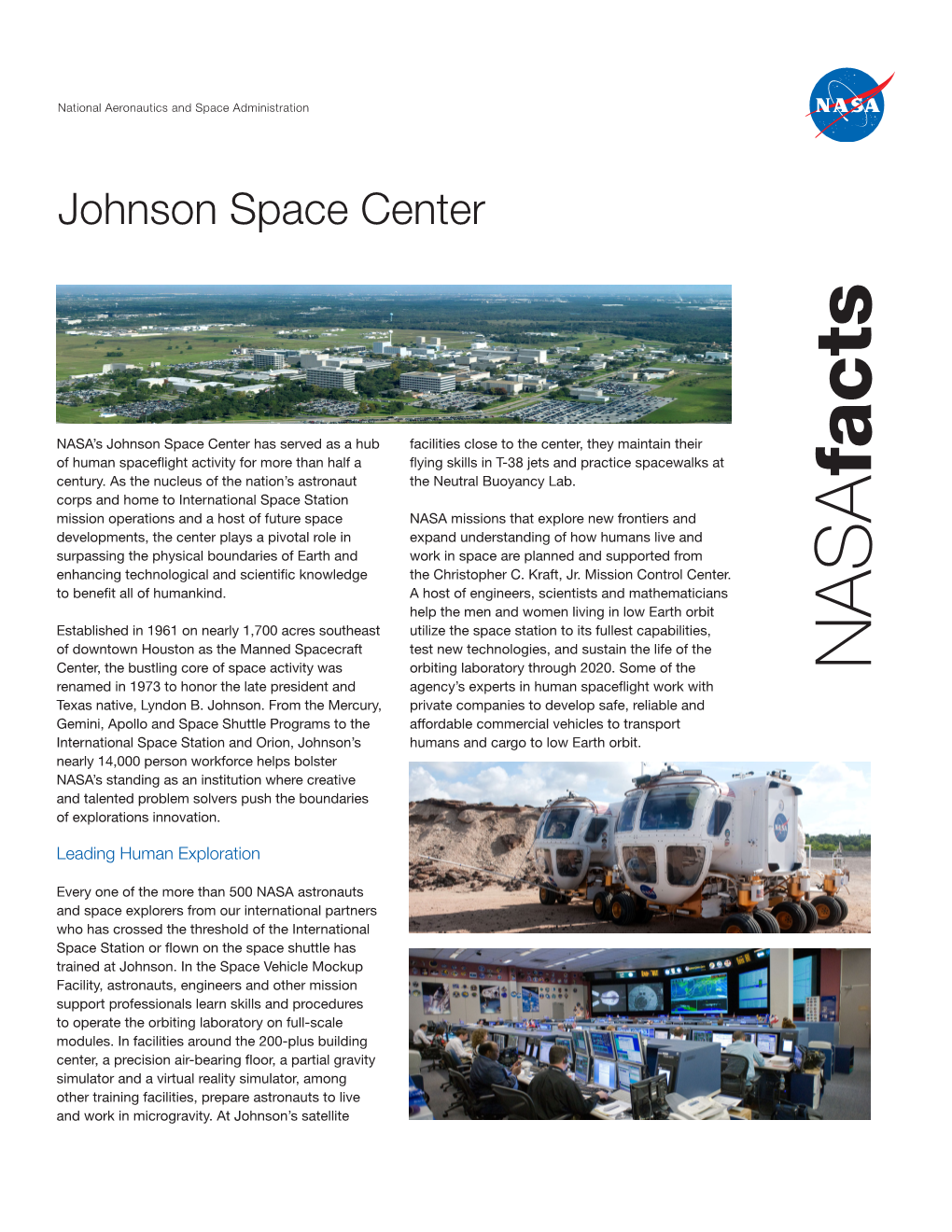 Johnson Space Center Houston, Texas 77058