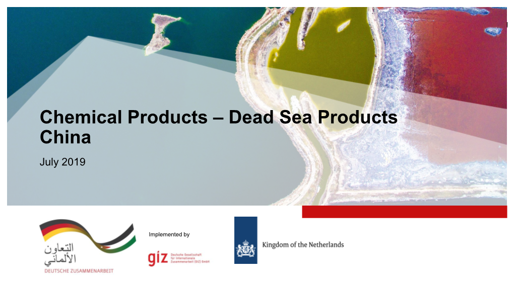 Dead Sea Products China July 2019