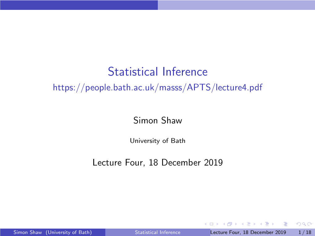 Statistical Inference