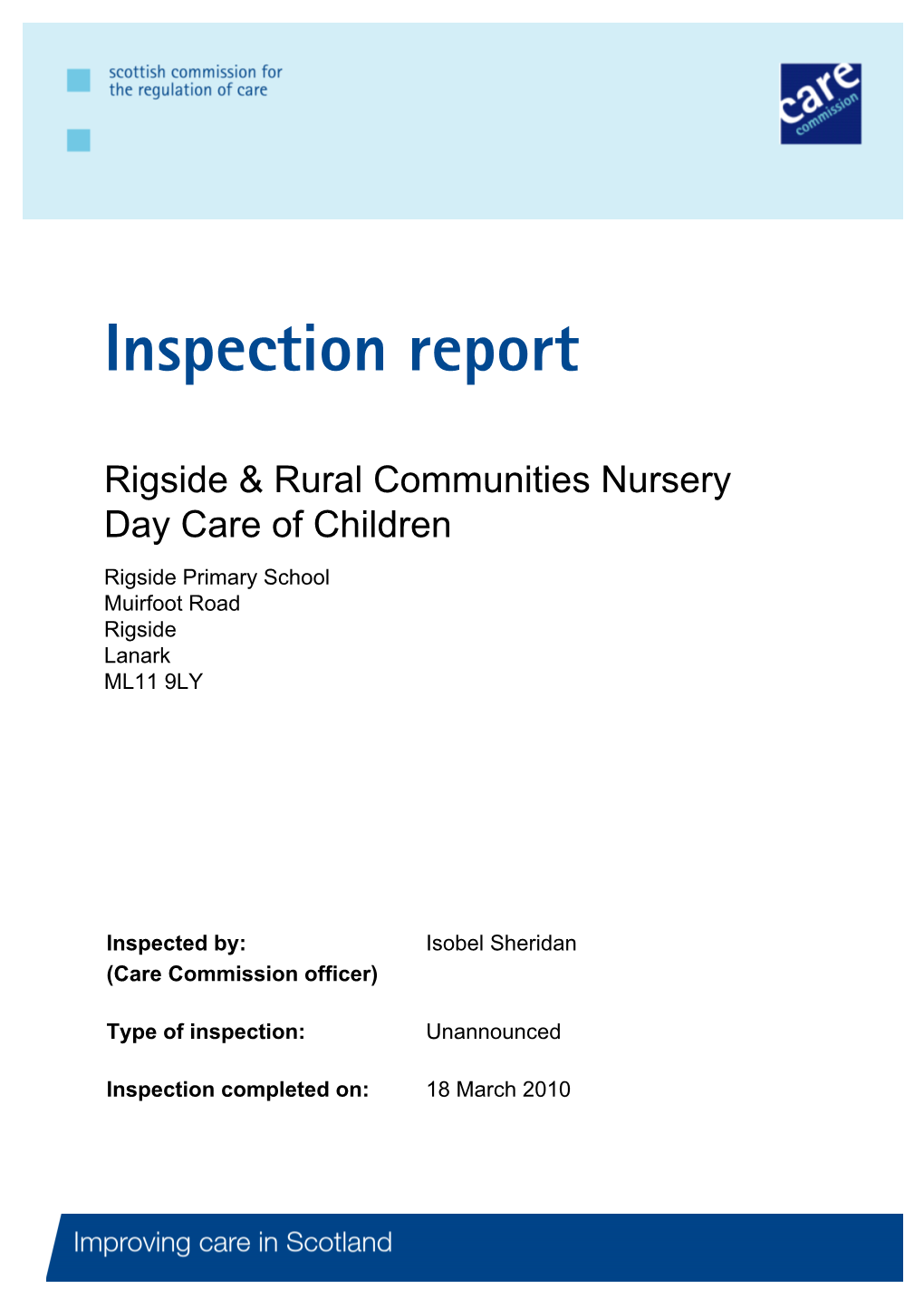 Inspection Report