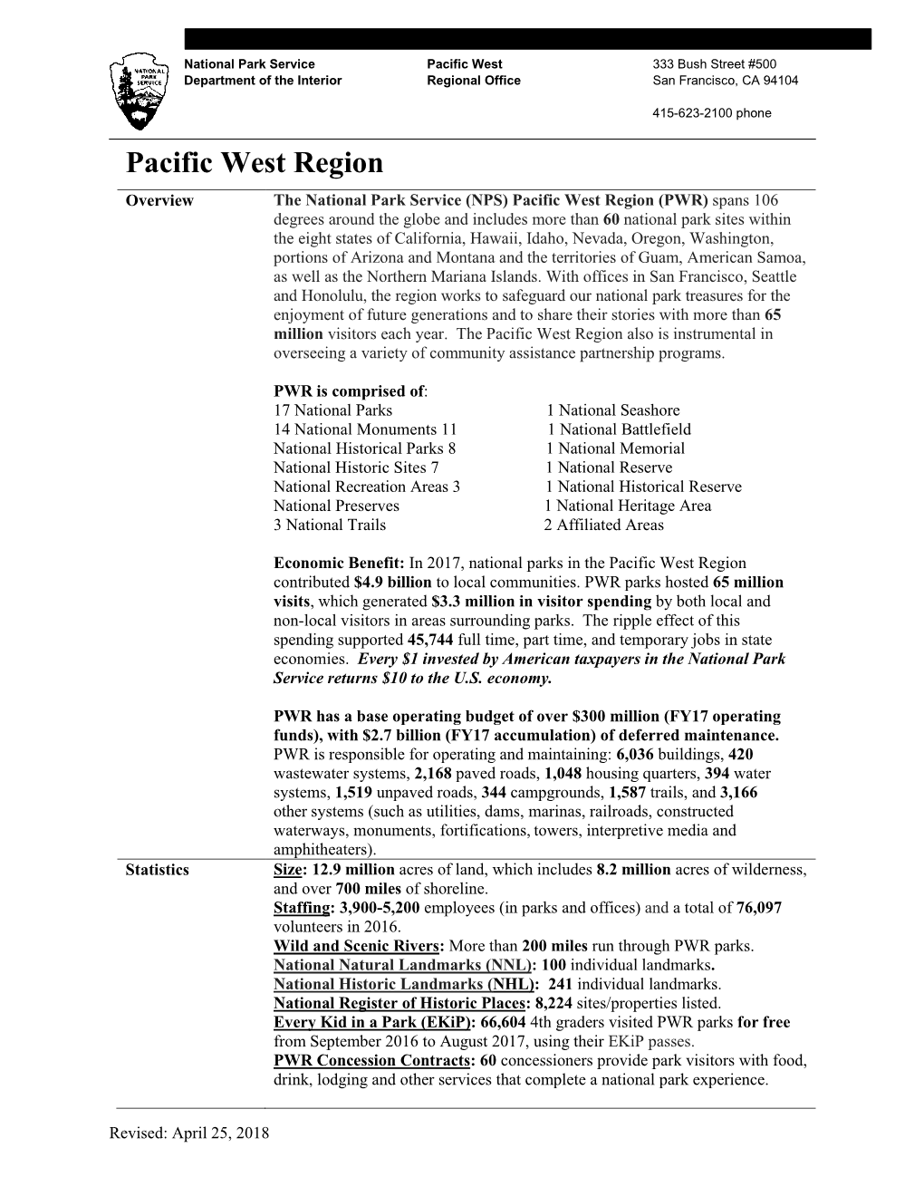 Pacific West Region