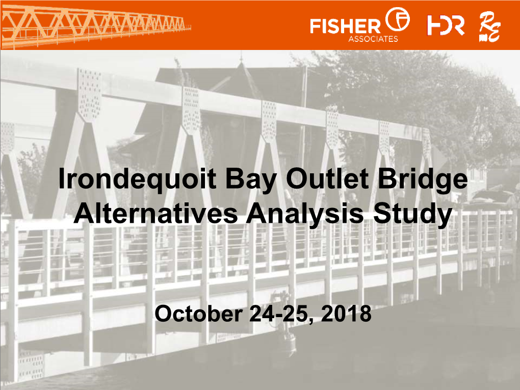 Irondequoit Bay Outlet Bridge Alternatives Analysis Study