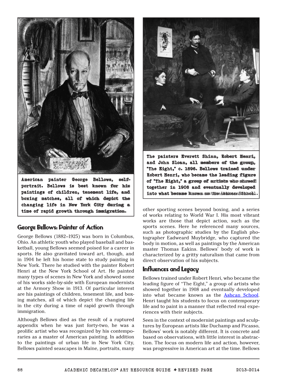 Influences and Legacy George Bellows: Painter of Action