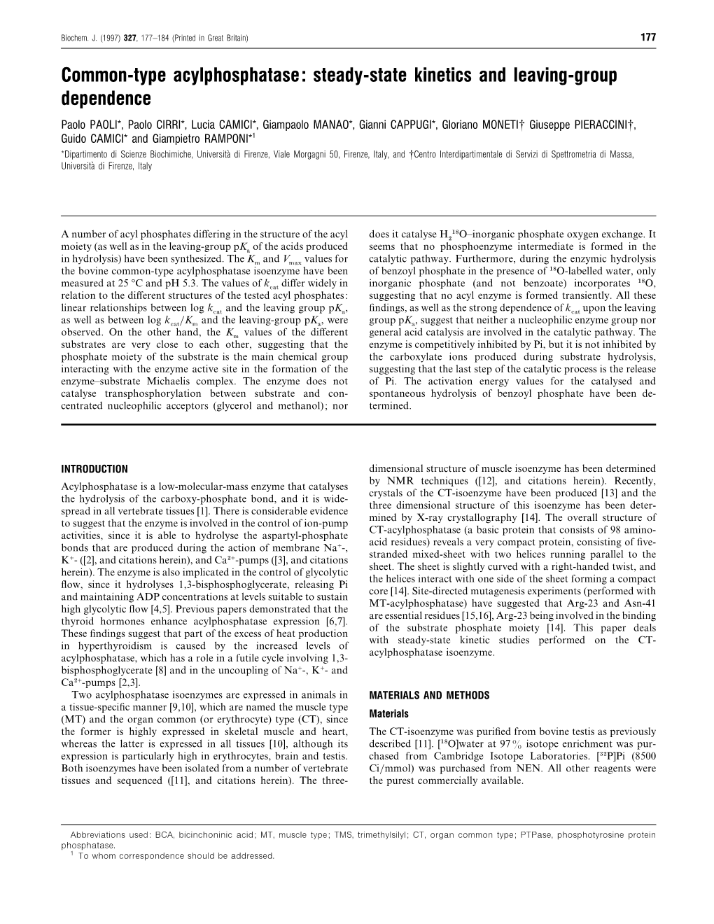 Common-Type Acylphosphatase