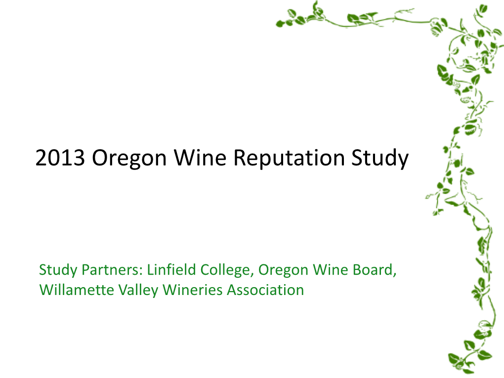 2013 Oregon Wine Survey