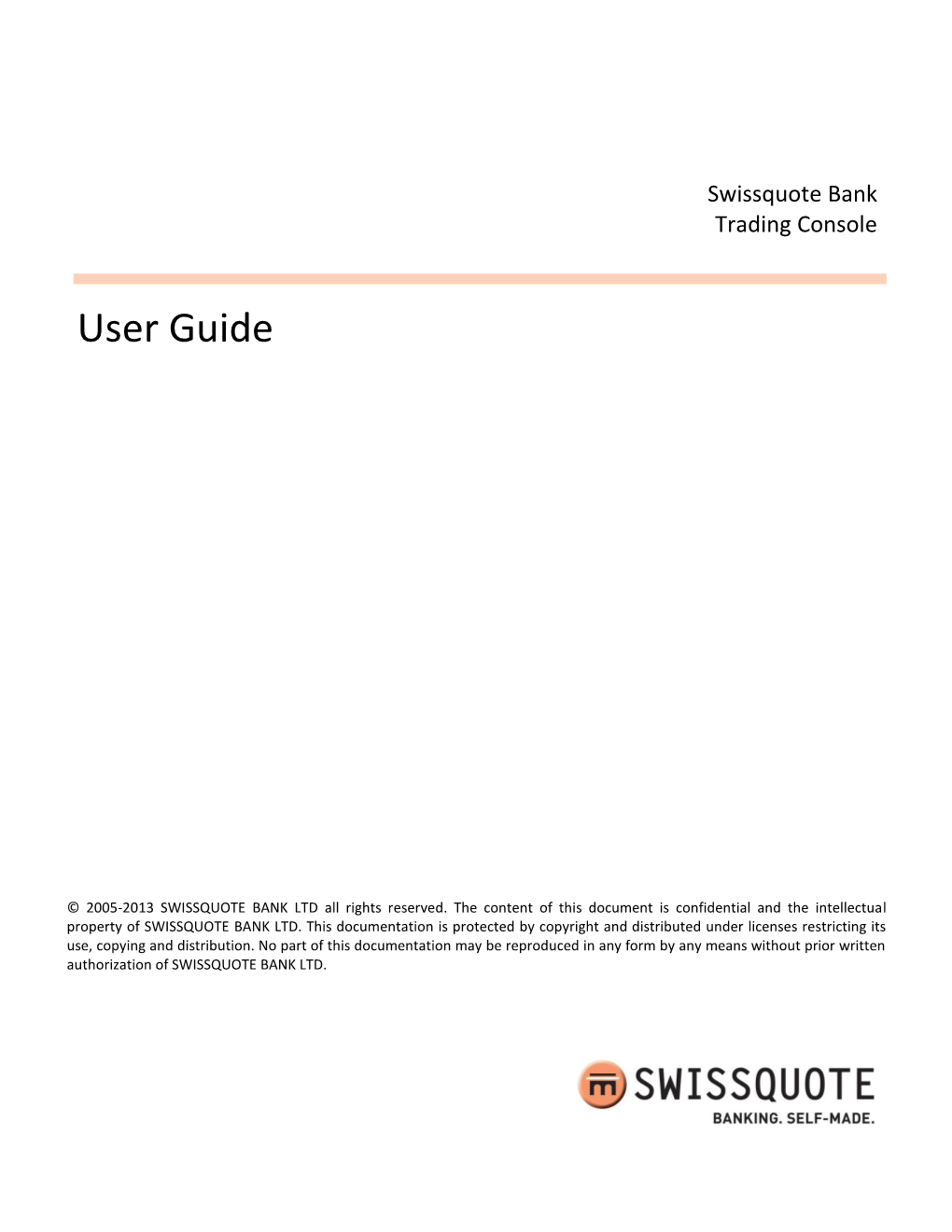 Swissquote User Guide