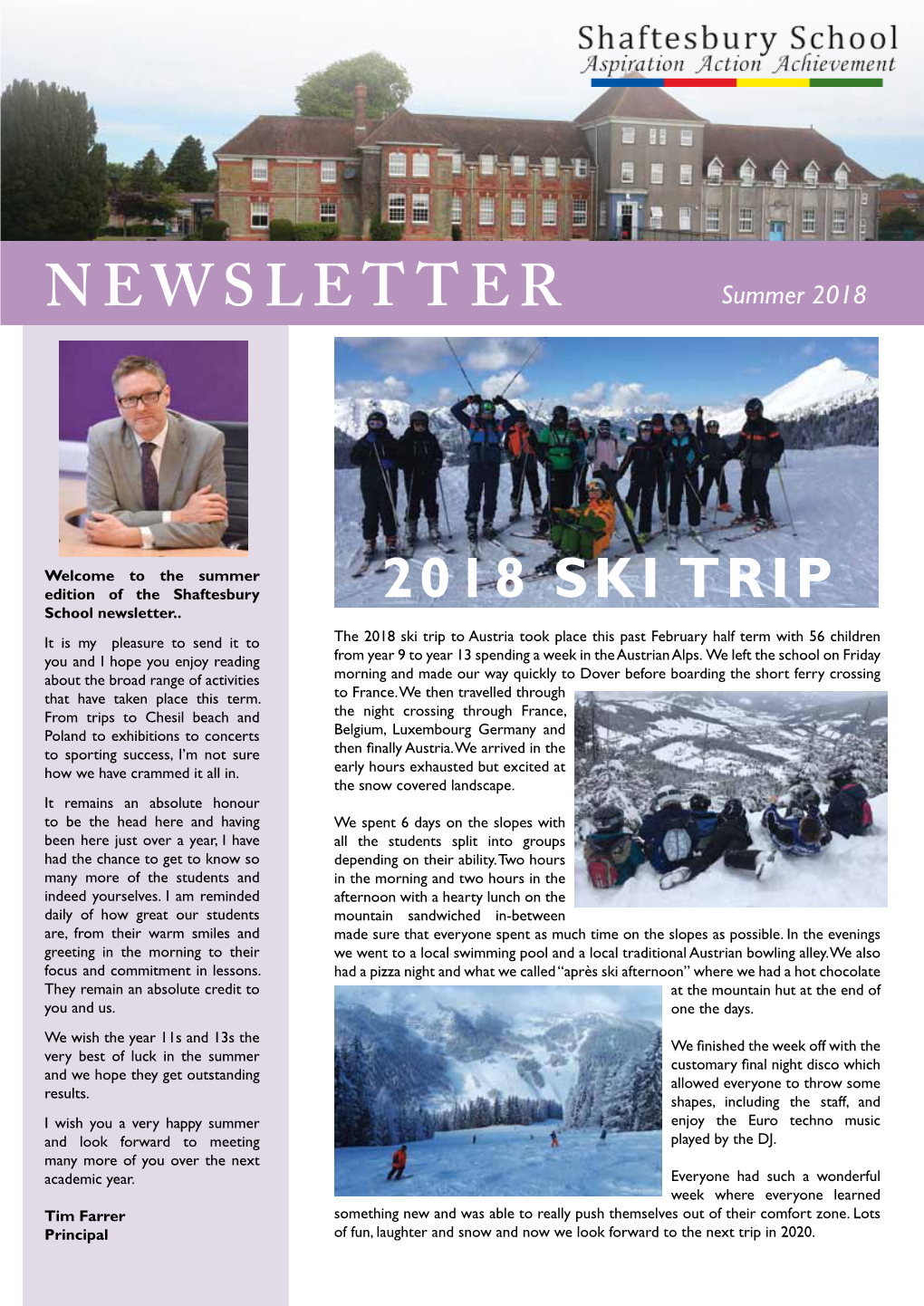 Newsletter Summer 2018