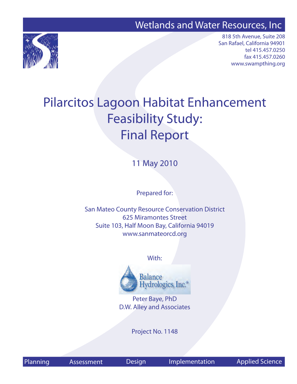 Pilarcitos Lagoon Habitat Enhancement Feasibility Study: Final Report