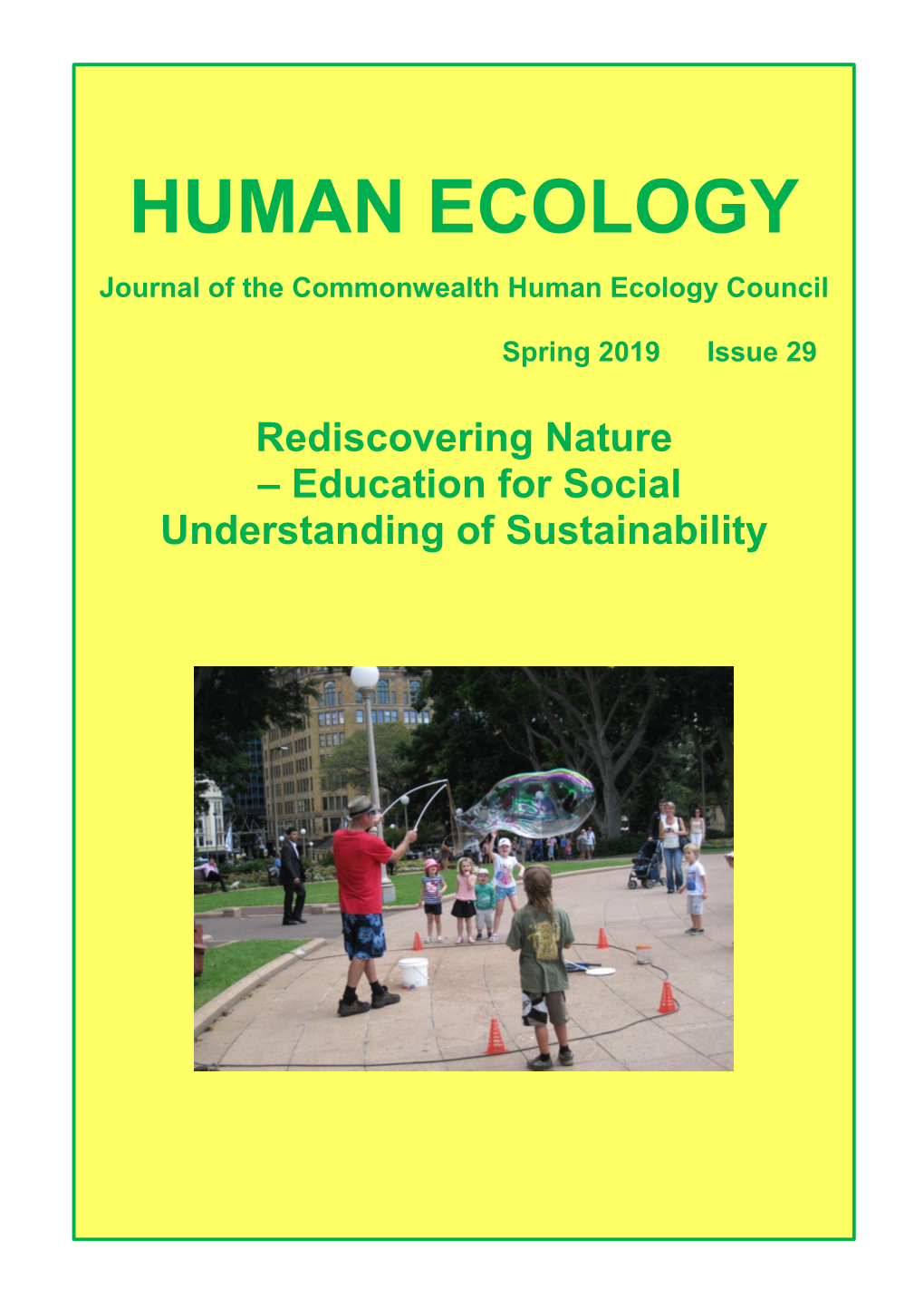 Education for Social Understanding of Sustainability