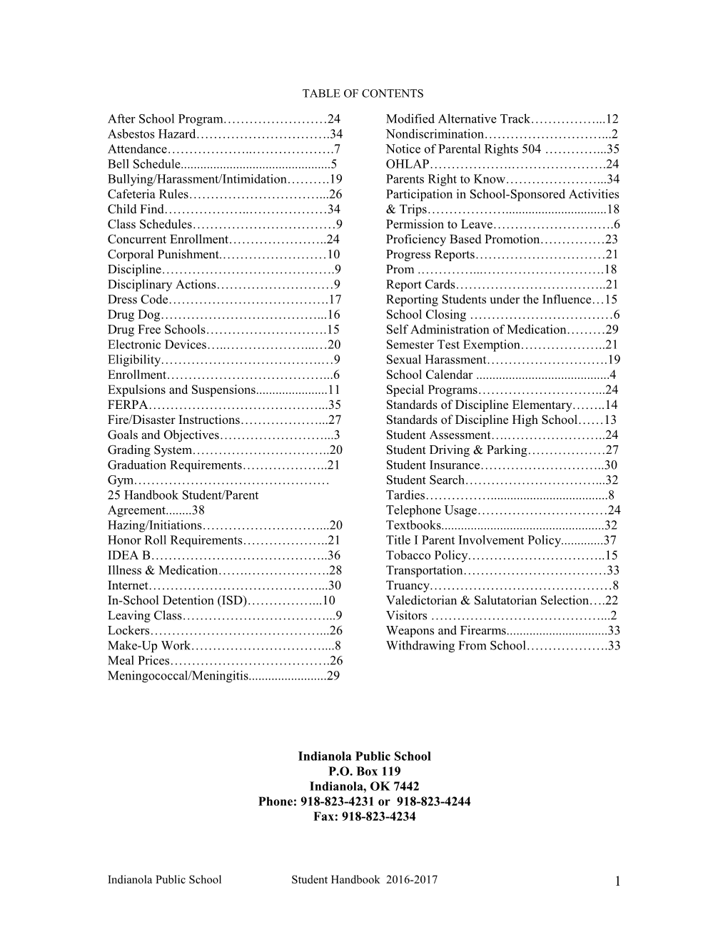 Table of Contents s307