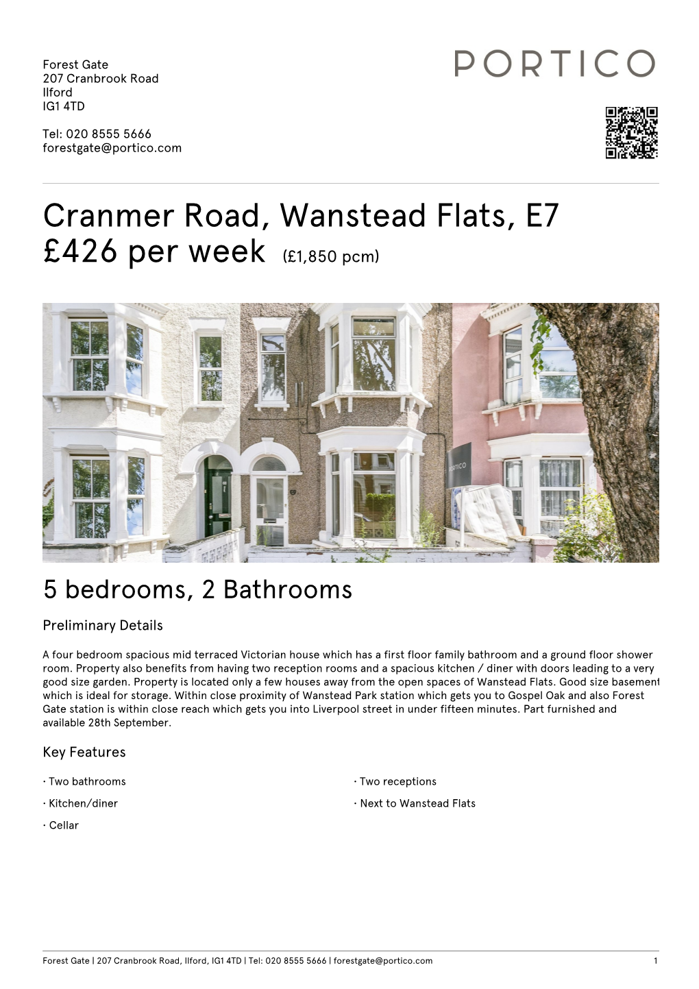 Cranmer Road, Wanstead Flats, E7 £426 Per Week